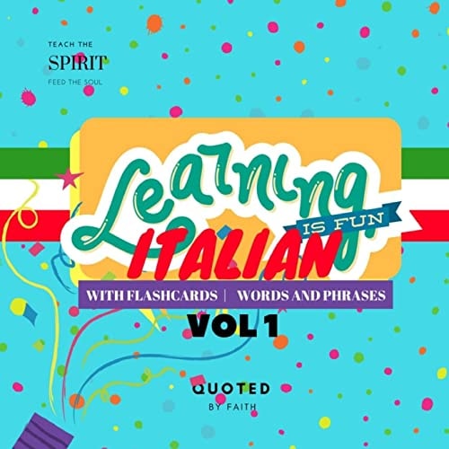 Learning Is Fun Italian Flash Cards Book, Words and Phrases