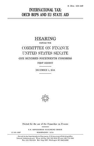 International Tax OECD BEPS and EU State Aid