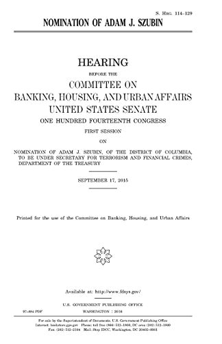 Nomination of Adam J. Szubin