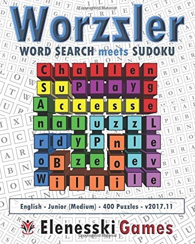 Worzzler (English, Junior, 400 Puzzles) 2017. 11 Word Search Meets Sudoku