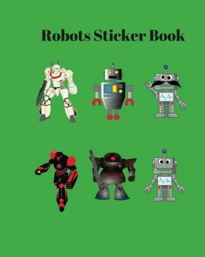 Robots Sticker Book Your Robots Sticker Book 8X10 In,30 Types Robots
