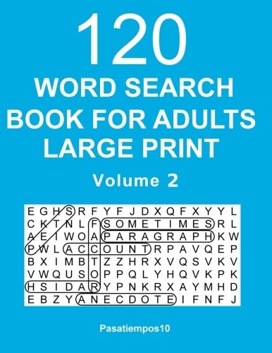Word Search Book for Adults Large Print 120 Puzzles - Volume 2