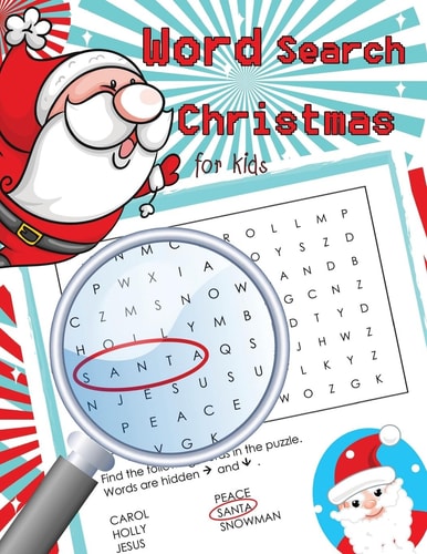 Word Search Christmas for Kids Word Search Books for Kids Ages 6-8