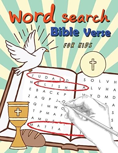 Word Search Bible Verse for Kids Word Search for Bible Study for Kids Ages 6-8