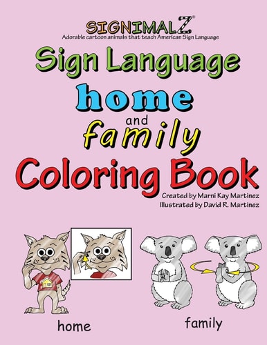 Signimalz Home and Family Words Coloring Book