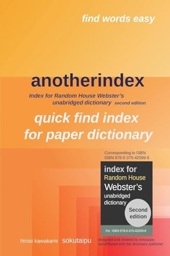 Anotherindex for Random House Webster's Index for Random House Webster's Unabridged Dictionary Second Edition