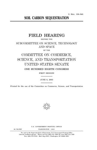 Soil Carbon Sequestration
