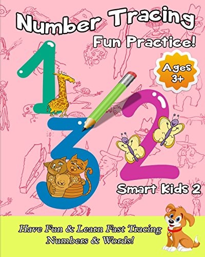 Number Tracing Fun Practice! Have Fun and Learn Fast Tracing Numbers and Words!