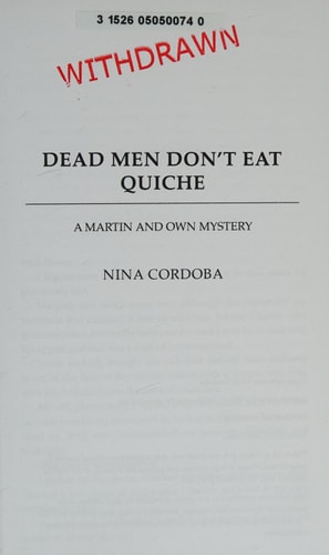 Dead Men Don't Eat Quiche Martin and Owen Mysteries, Book 2