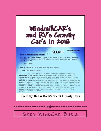 WindmillCAR's and RV's Gravity Car's In 2018