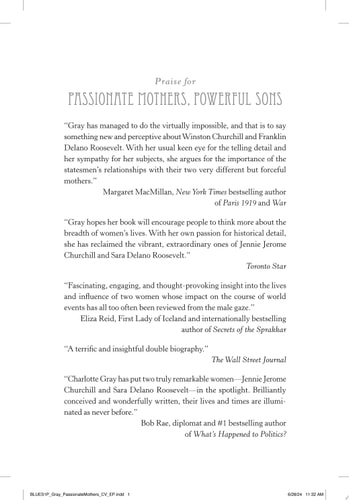 Passionate Mothers, Powerful Sons The Lives of Jennie Jerome Churchill and Sara Delano Roosevelt