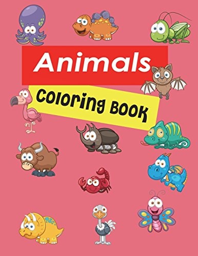 Animals Coloring Book For Kids Ages 4-8, 8-12