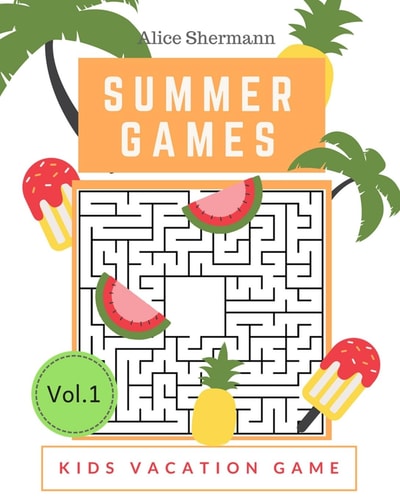 Summer Games Kids Vacation Maze Games Brain Training, Age 8-12 Years