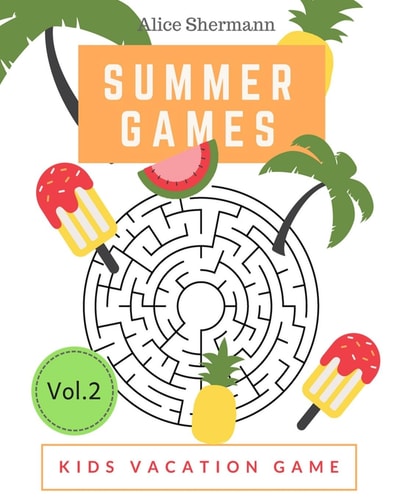 Summer Games Kids Vacation Maze Games Brain Training, Age 8-12 Years