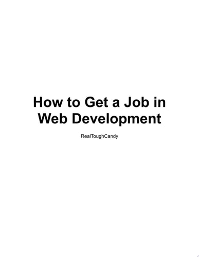 How to Get a Job in Web Development