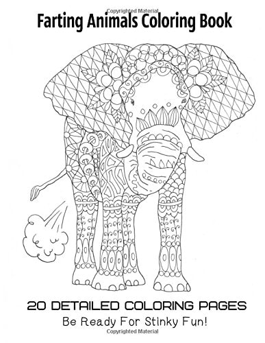 Farting Animals Coloring Book 20 Detailed Coloring Pages Be Ready For Stinky Fun
