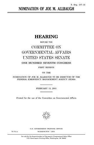 Nomination of Joe M. Allbaugh