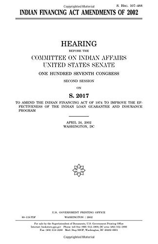 Indian Financing Act Amendments Of 2002