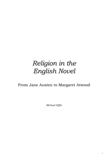 Religion in the English Novel From Jane Austen to Margaret Atwood