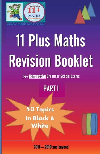 11+ Plus Maths Revision (Card) Booklet For Competitive Grammar School Exams