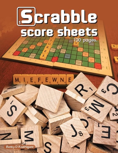 Scrabble Score Sheets Enjoy Leisure Time with 100 Pages Crossword Game for 2 Players