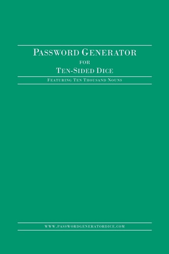 Password Generator for Ten-Sided Dice Featuring Ten Thousand Nouns