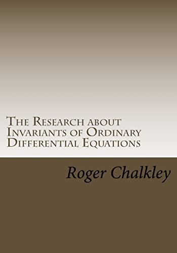 The Research about Invariants of Ordinary Differential Equations