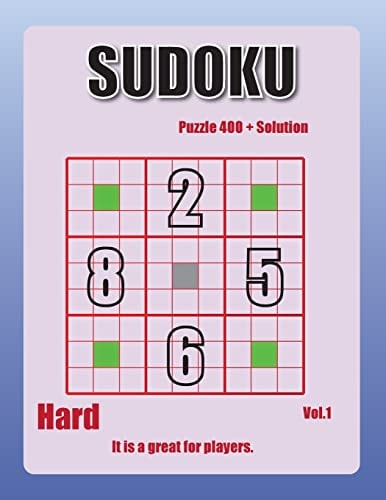 Sudoku-Hard Vol. 01 108 Pages Over 400 Challenging Puzzels Hard Sudoku Book