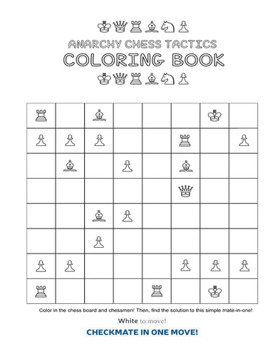 Anarchy Chess Tactics Coloring Book