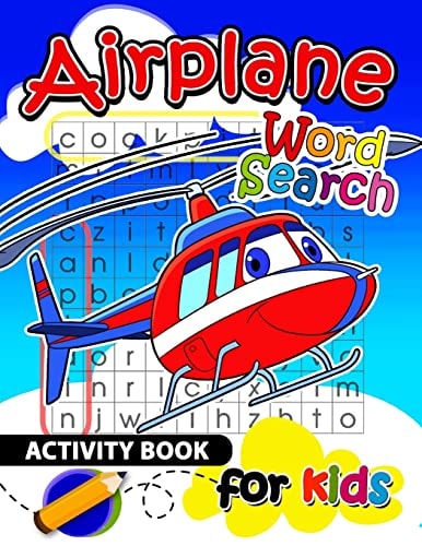 Airplane Word Search Activity Book for Kids Activity Book for Boy, Girls, Kids Ages 2-4,3-5,4-8