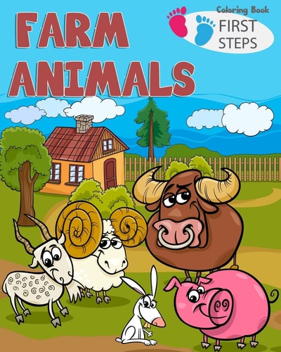 Farm Animals Coloring Book Farm Animals Books for Kids and Toddlers, Boys and Girls, Activity Books for Preschooler, Kids Ages 1-3 2-4 3-5