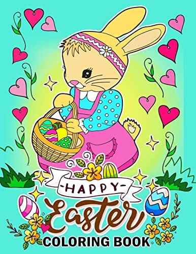 Happy Easter Coloring Book Stress-Relief Coloring Book