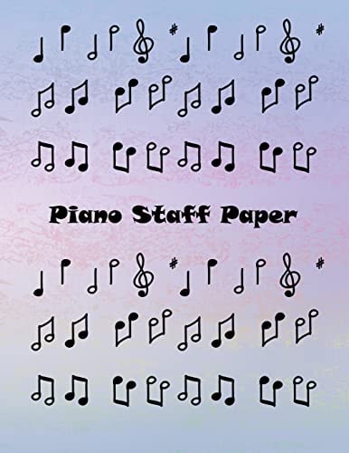 Piano Staff Paper Treble Clef And Bass Clef Empty 12 Staff, Piano Manuscript Pape
