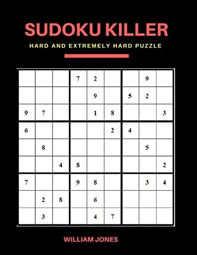 Sudoku Killer Hard Sudoku Game Books Puzzle for Everyday Challenge, Brain Game for Teens and Adults, Large Print