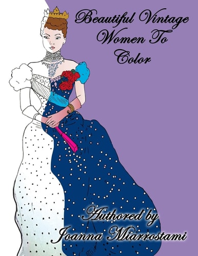 Beautiful Vintage Woman To Color Adult Coloring Book