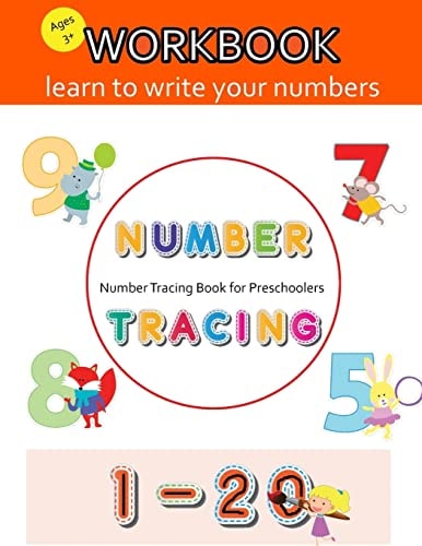 Number Tracing Book for Preschoolers Number Tracing Book, Practice For Kids, Ages 3-5, Learn Numbers 0 to 20