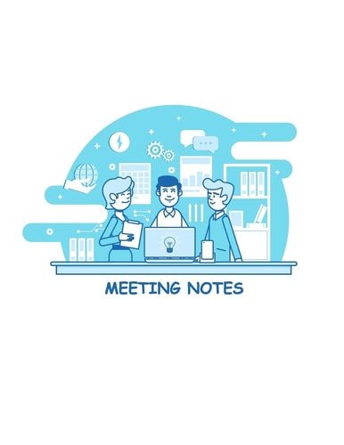 Meeting Notes For Project and Task Organization Sections Include Attendees, Notes, and Action Items