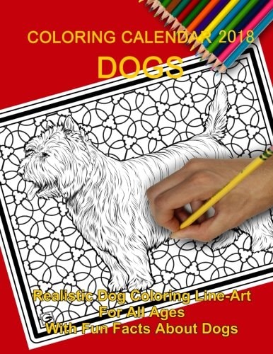Coloring Calendar 2018 Dogs