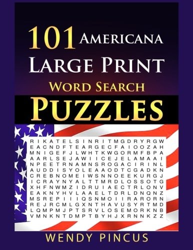 101 Americana Large Print Word Search Puzzles