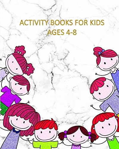 Activity Books for Kids Ages 4-8 White Marble Cover (Color by Number, Mazes, Coloring, Dot to Dot, Word Search Puzzle, Find the Differences and Find Two Identical Images!)