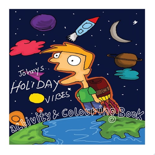 Johny's holiday vibes activity and coloring book