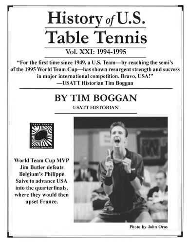 History of U. S. Table Tennis, Volume 21
