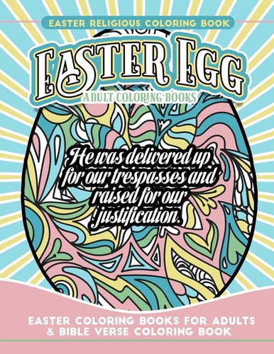 Easter Religious Coloring Book Easter Egg Adult Coloring Books Easter Coloring Books for Adults and Bible Verse Coloring Book