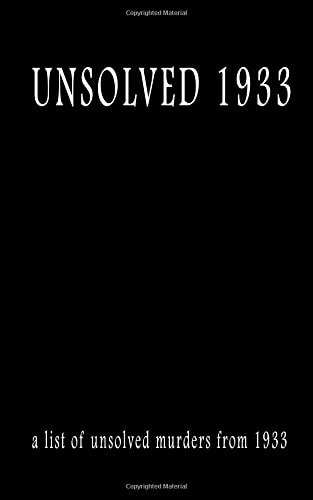 Unsolved 1933