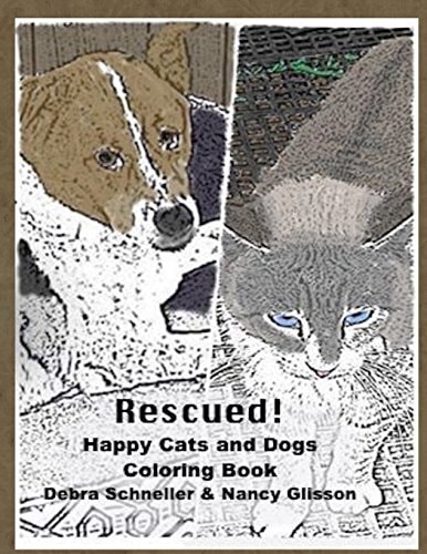 Rescued! Happy Cats and Dogs Coloring Book