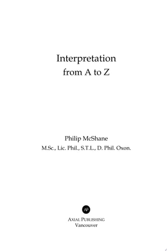 Interpretation from A to Z