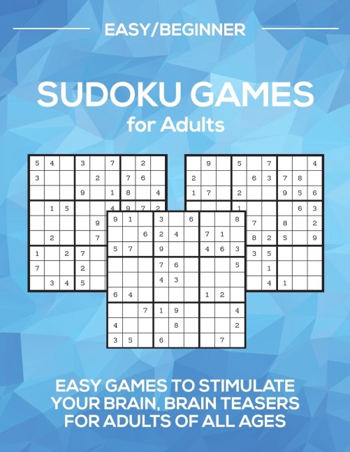 Sudoku Games for Adults Level: Easy/Beginner