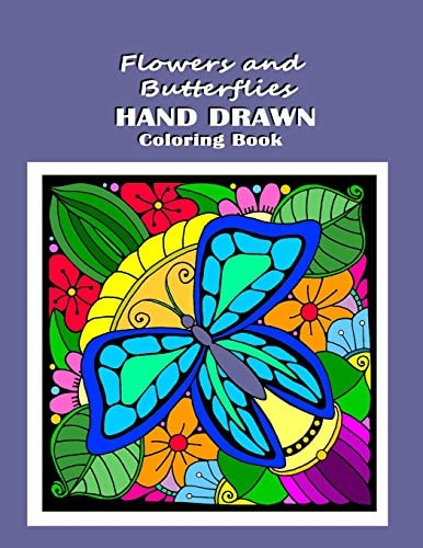 Flowers and Butterflies Hand Drawn Coloring Book Relieve Stress with Simple Images Such As Mandalas, Flowers, Forest and Desert Scene Along with Daisy the Fairy