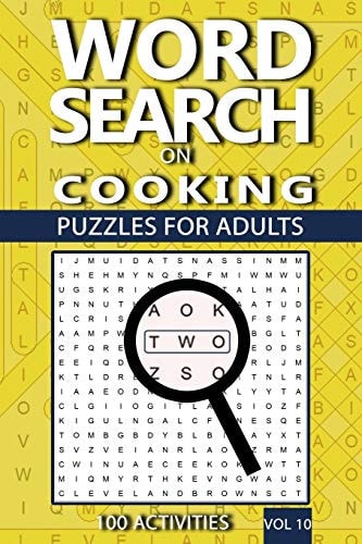 Word Search On Cooking Puzzles For Adults, 100 Activities
