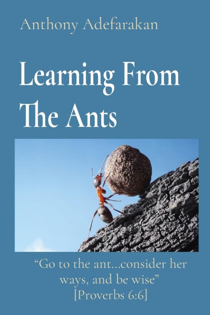 Learning From The Ants: Go to the ant...consider her ways, and be wise  [Proverbs 6:6]